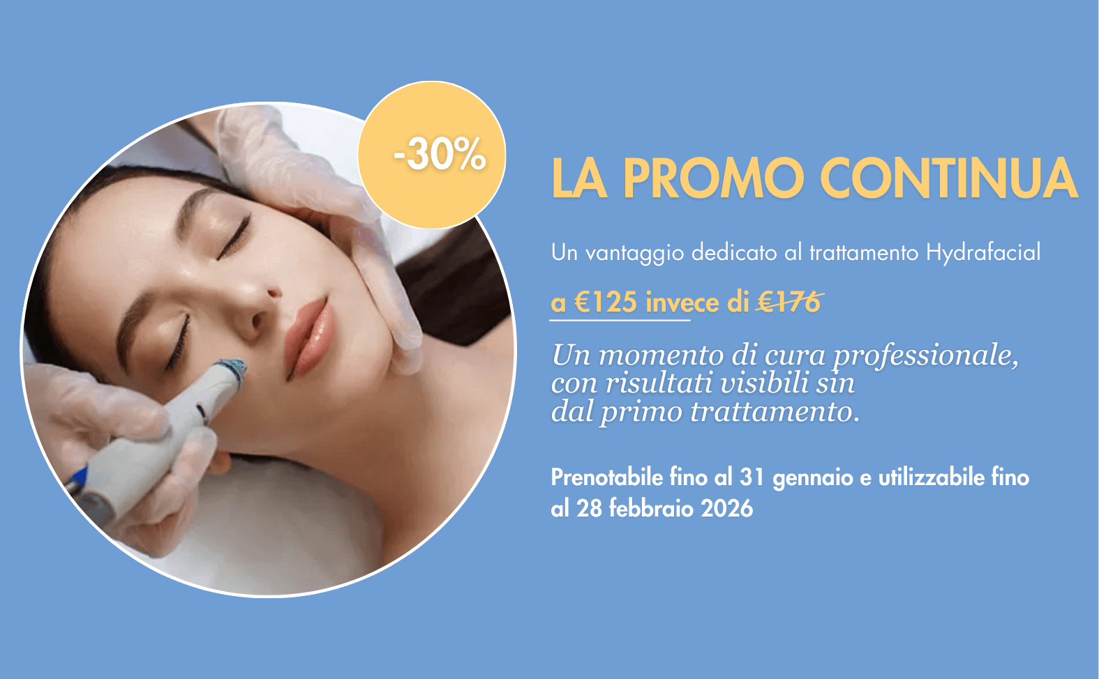 banner promozionale gennaio 2026 - Hydrafacial